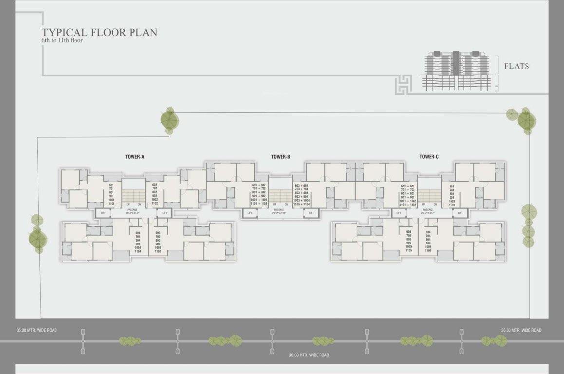 darshanam hyde park Darshanam Hyde Park Cluster Plan from 6th to 11th Floor