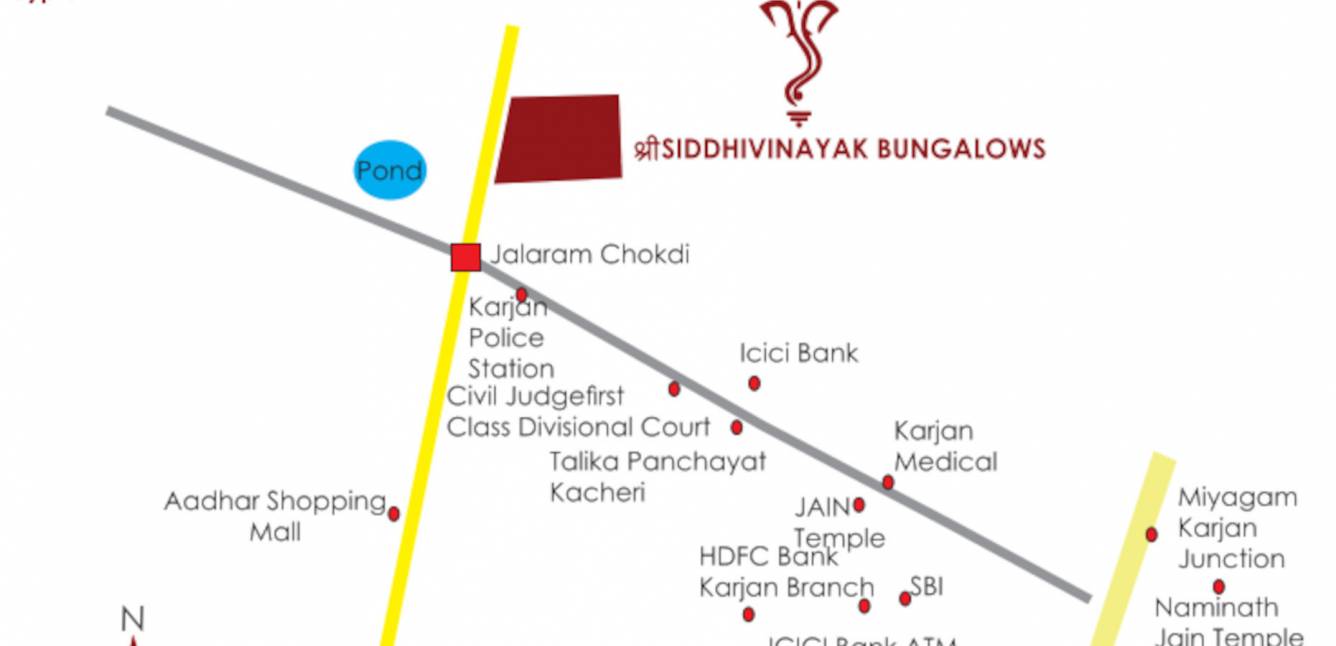 shree siddhivinayak bunglows Location Plan