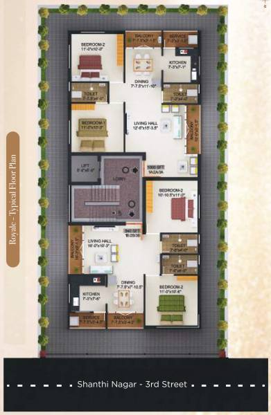  royale Royale Cluster Plan For Typical Floor