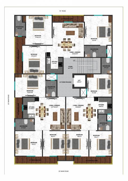 god gift appartment Cluster Plan