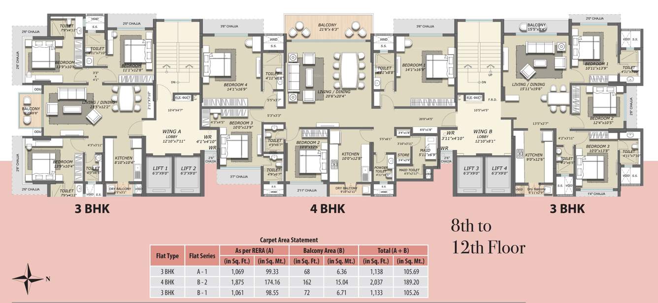  magnus Skyline Magnus Wing A Cluster Plan from 8th to 12th Floor