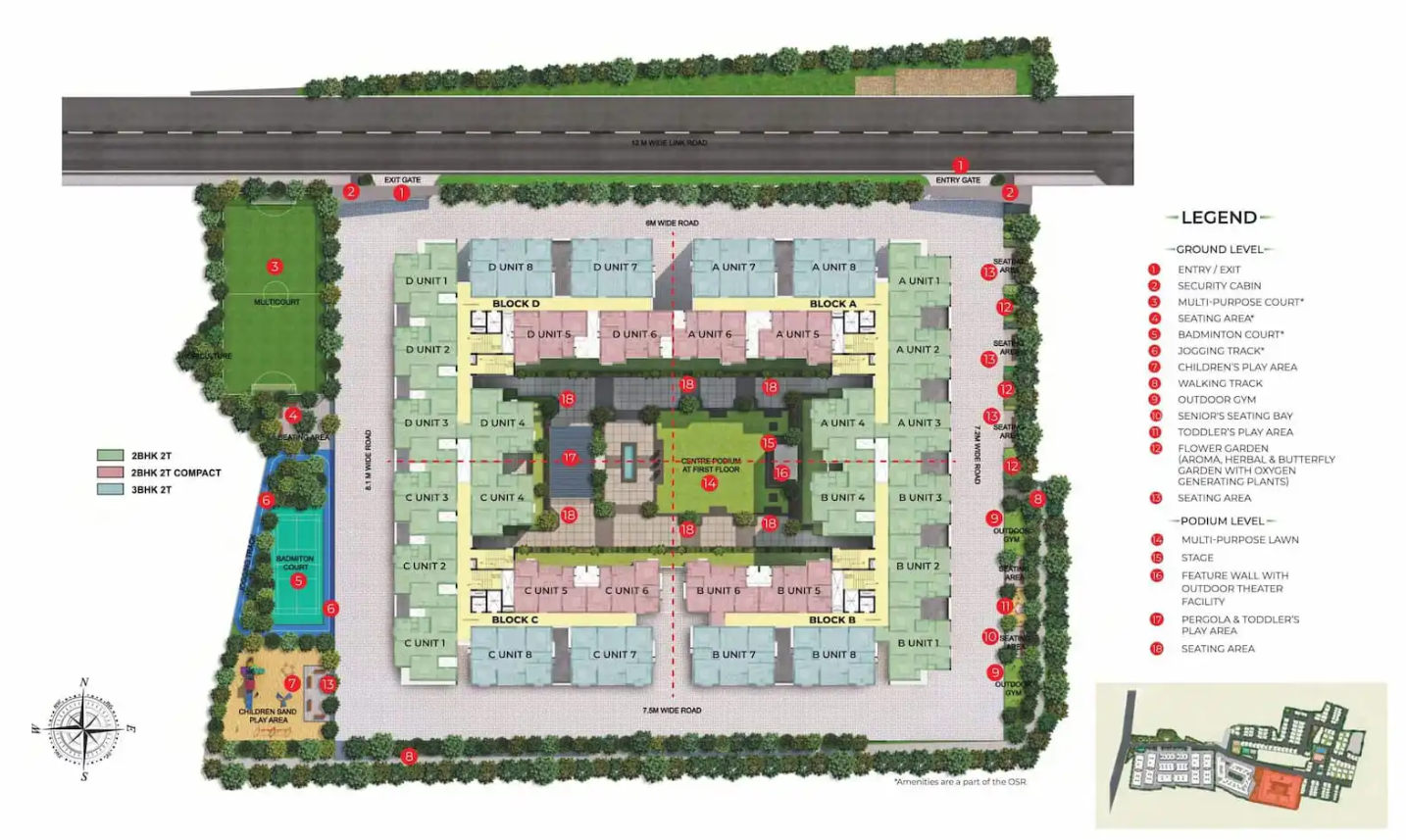  tvs emerald atrium at green acres Master Plan