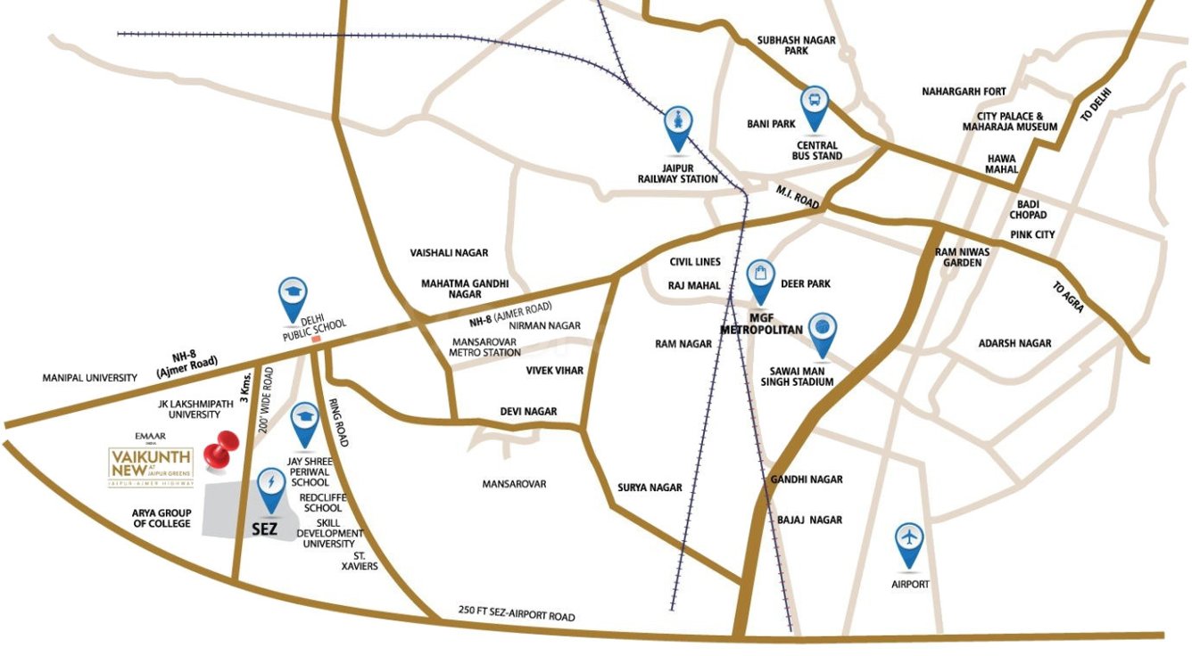  jaipur green extension vaikunth new Location Plan