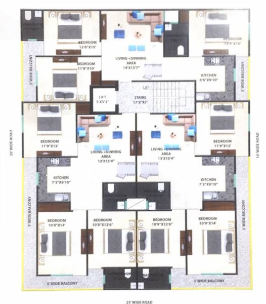  mittal-god-gift-appartments Cluster Plan