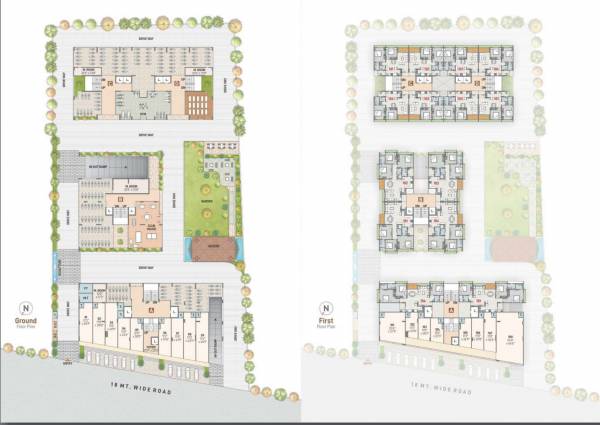  15 Ground And First Floor Cluster Plan