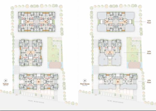  15 Typical Floor Cluster Plan
