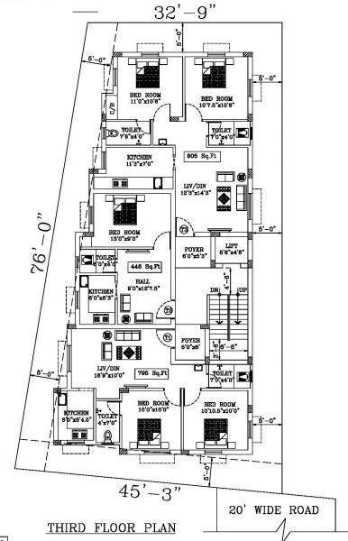  dharshini-homes Dharshini Homes Cluster Plan for 3rd Floor