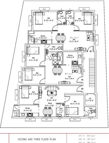  sai-thiara-homes Sai Thiara Homes Cluster Plan from 2nd to 3rd Floor