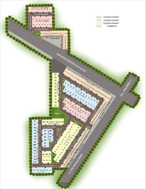aero greens Layout Plan