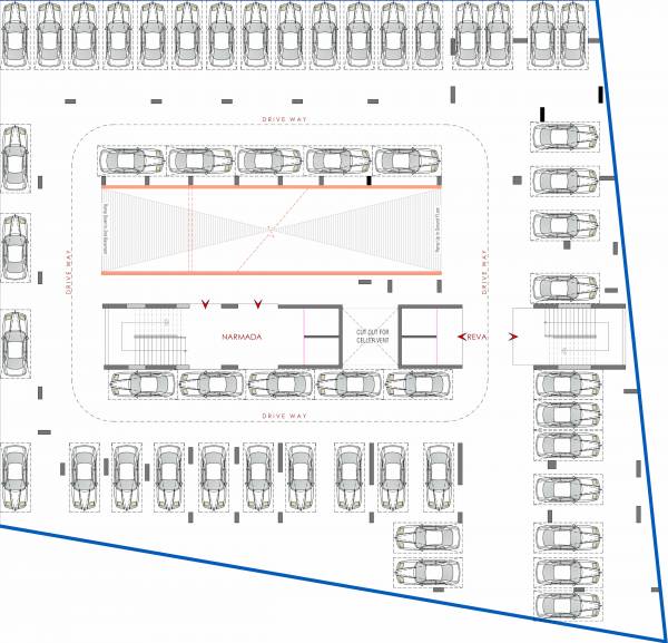  parisar Narmada And Reva 1st Basement Cluster Plan