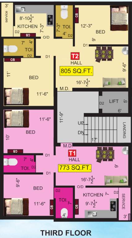  saikripa Saikripa Cluster Plan For 3rd Floor