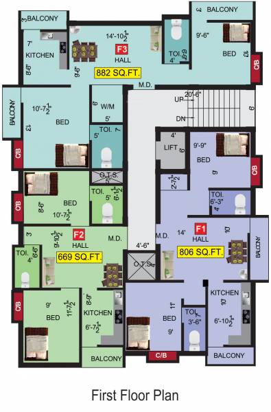  aarunya VGK Aarunya Cluster Plan for 1st Floor