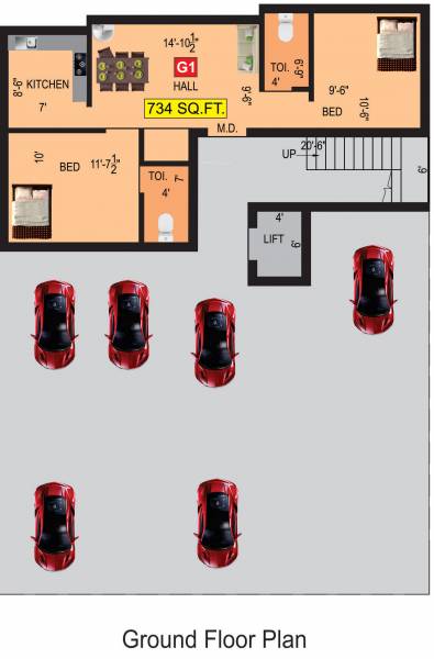  aarunya VGK Aarunya Cluster Plan for ground Floor