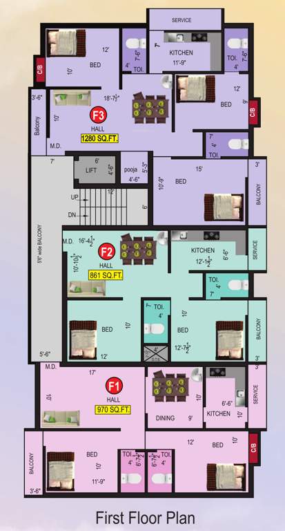  saadhana Saadhana Cluster Plan For 1st Floor