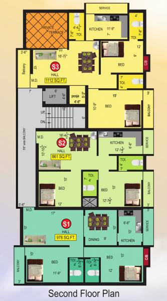 saadhana Saadhana Cluster Plan For 2nd Floor