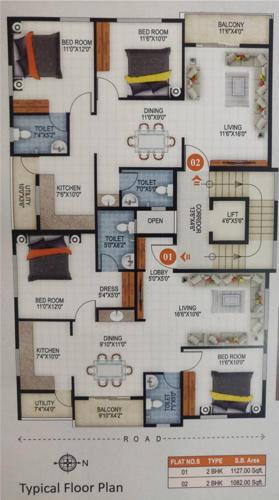  home-sweet-homes Home Sweet Homes Cluster Plan from 1st to 4th Floor
