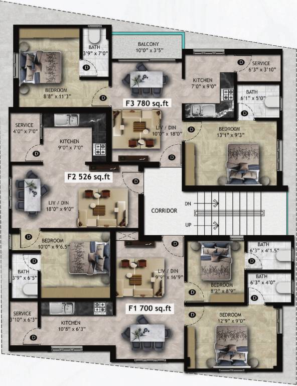  dwaraka Dwaraka Cluster Plan For 1st Floor