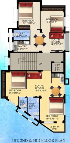  shree-gourik-apartment Shree Gourik Apartment Cluster Plan From 1st To 3rd Floor
