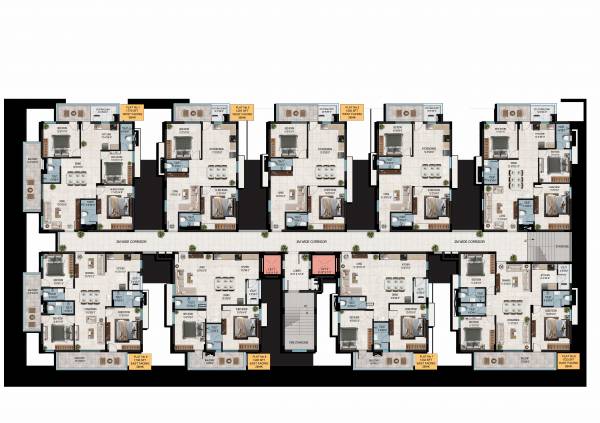 cyan Block A Cluster Plan