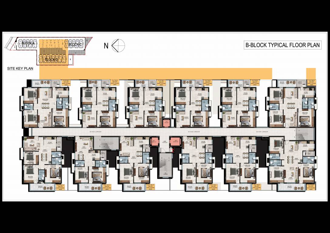  cyan Block C Cluster Plan