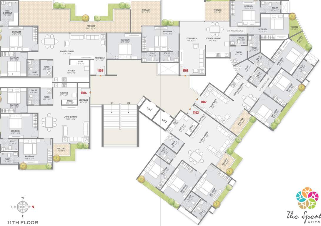  the spenta shyama The Spenta Shyama Cluster Plan for 11th Floor