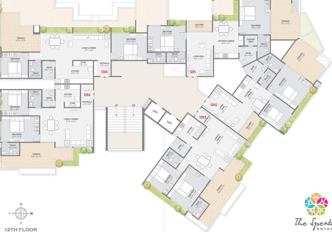  the spenta shyama The Spenta Shyama Cluster Plan for 12th Floor