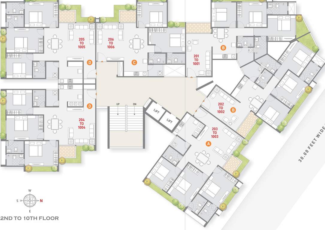  the spenta shyama The Spenta Shyama Cluster Plan from 2nd to 10th Floor