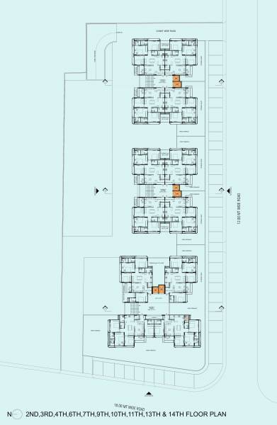  shypram-sky Block A B And C Cluster Plan For Even Floor