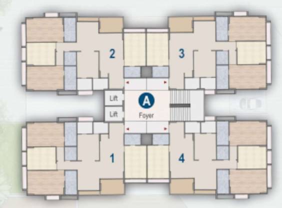 indraprasth-saptak A Cluster Plan from 1st to 14th Floor