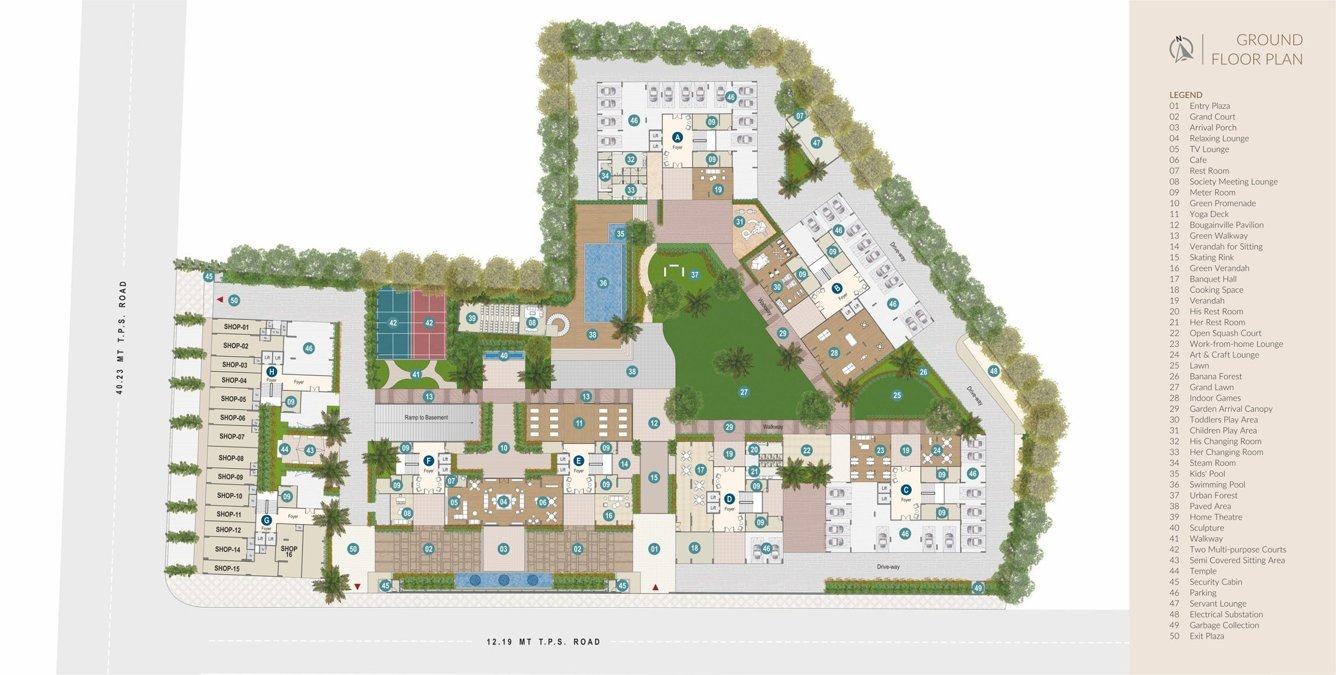  indraprasth saptak A To H Ground Cluster Plan