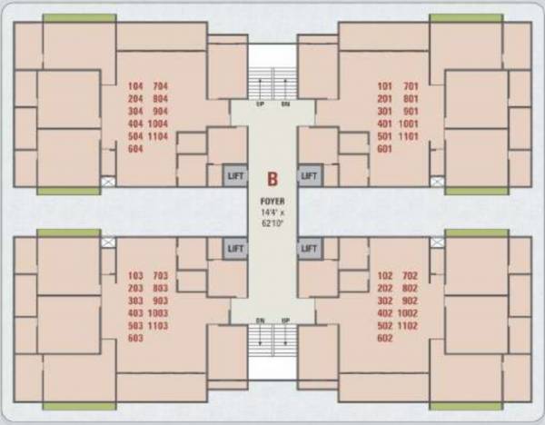  revanta Block B Cluster Plan From 1st To 11th Floor