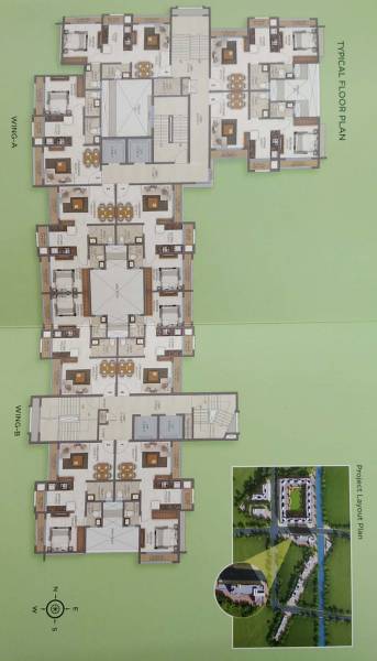  peninsula-residency Peninsula Residency Wing A and B Typical Cluster Plan