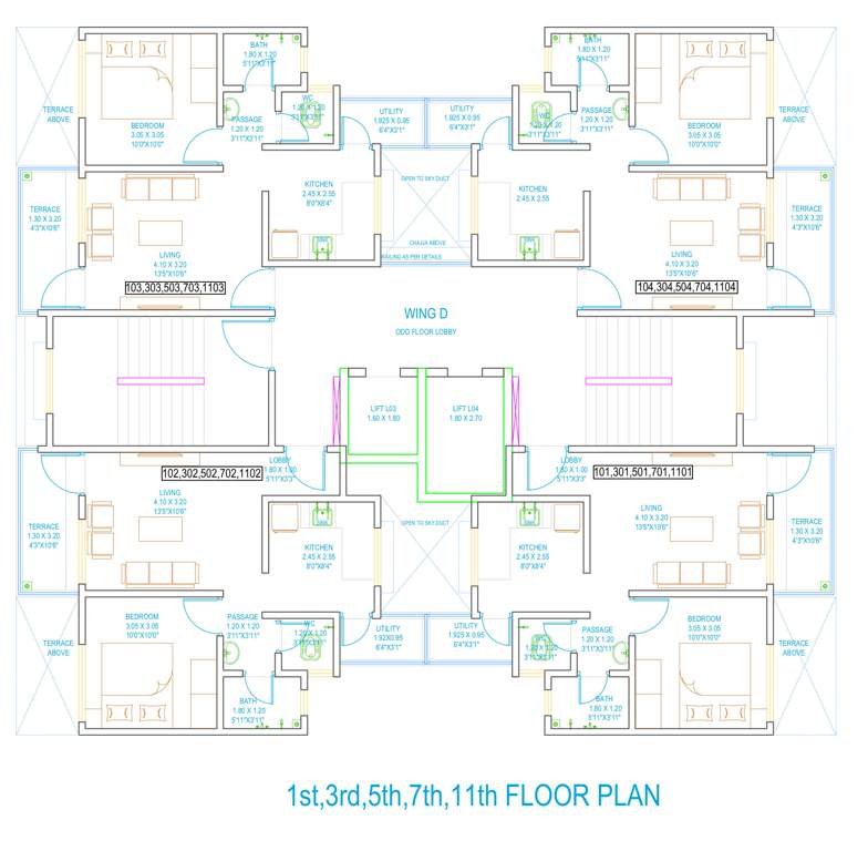  casalino towers phase ii Wing D Cluster Plan