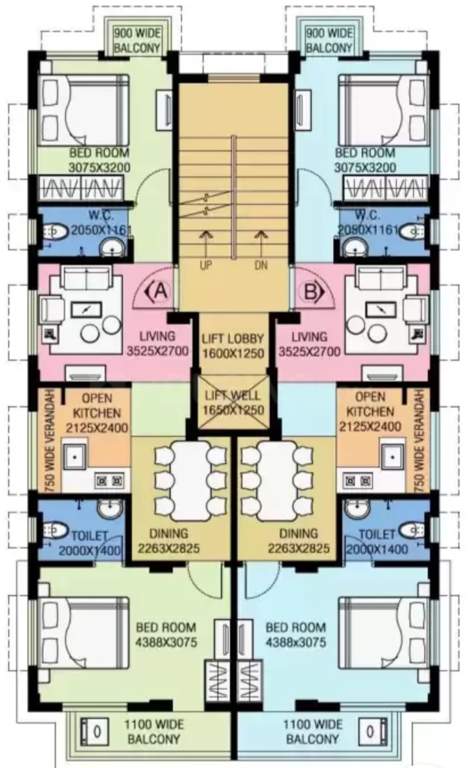 rajmandir housing society Rajmandir Housing Society Cluster Plan from 1st to 4th Floor