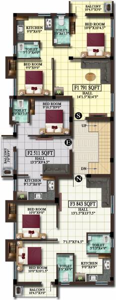  jiva Jiva Cluster Plan for 1st Floor