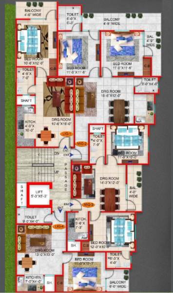  homes Homes Cluster Plan For Typical Floor