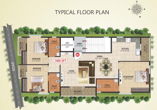 manan-exotica Manan Exotica Cluster Plan from 1st to 4th Floor
