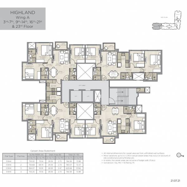  highland-a-b-c-d-and-e-wing Highland A B C D And E Wing Cluster Plan
