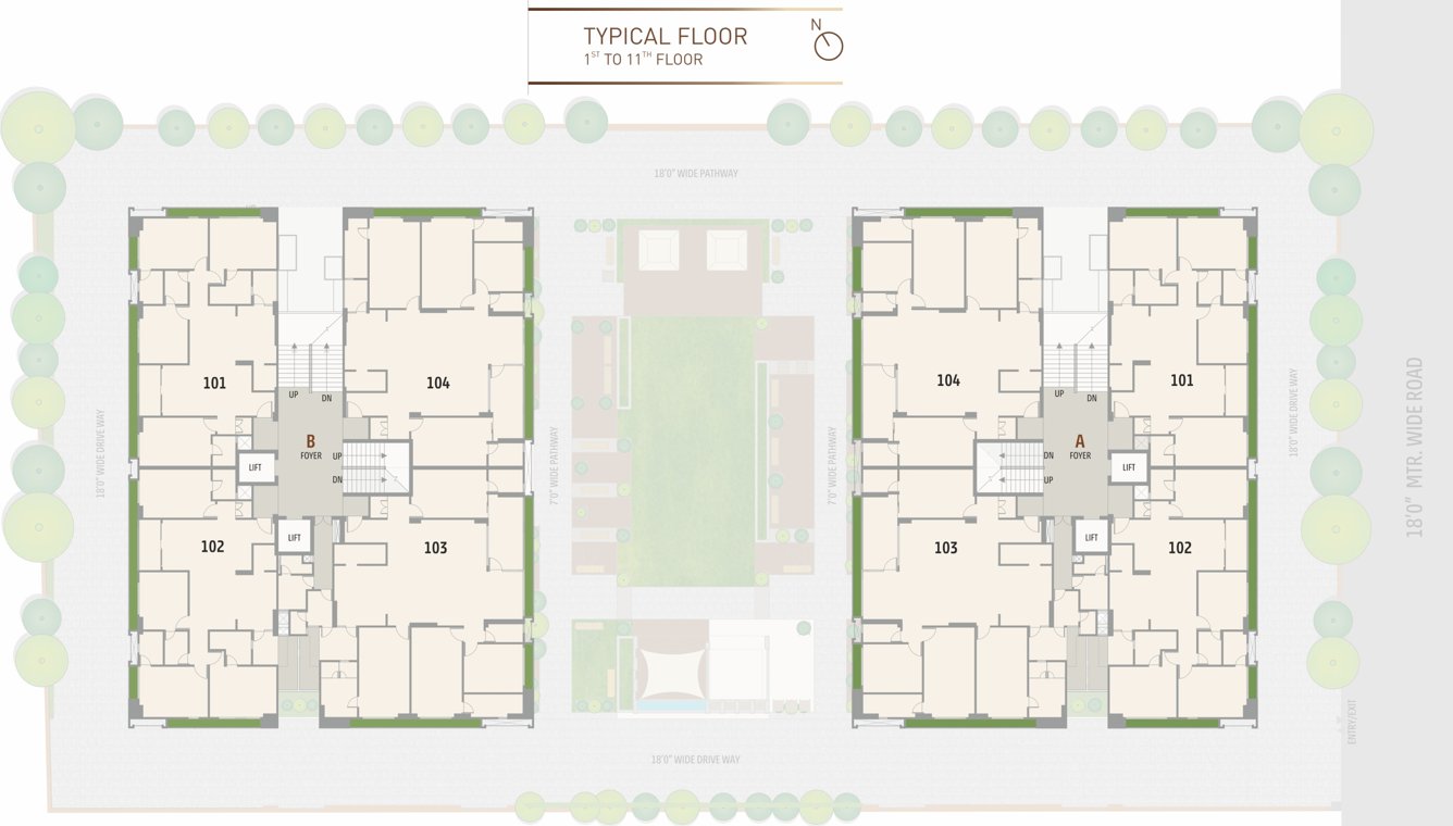 grace 3 Block A And Block B Cluster Plan from 1st to 11th Floor