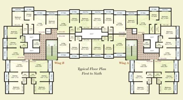  priti-pearrl Priti Pearrl Typical Cluster Plan
