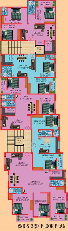  housing D M Housing Cluster Plan from 2nd to 3rd Floor