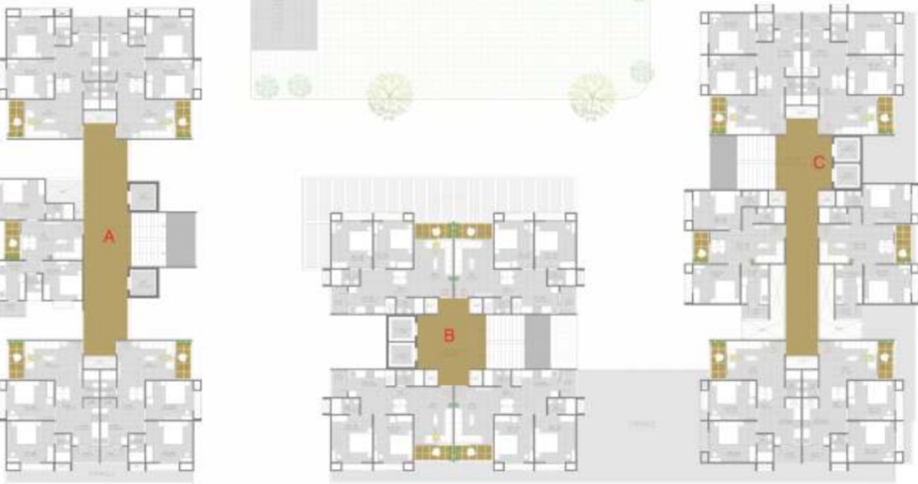  eklingji parisar B+C Cluster Plan from 1st to 11th Floor