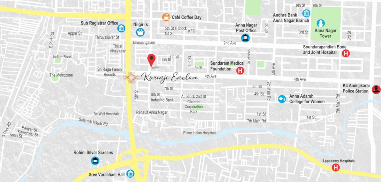  kurinji enclave Location Plan