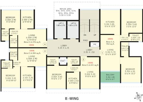  golf-residences Safal Golf Residences B Wing Cluster Plan