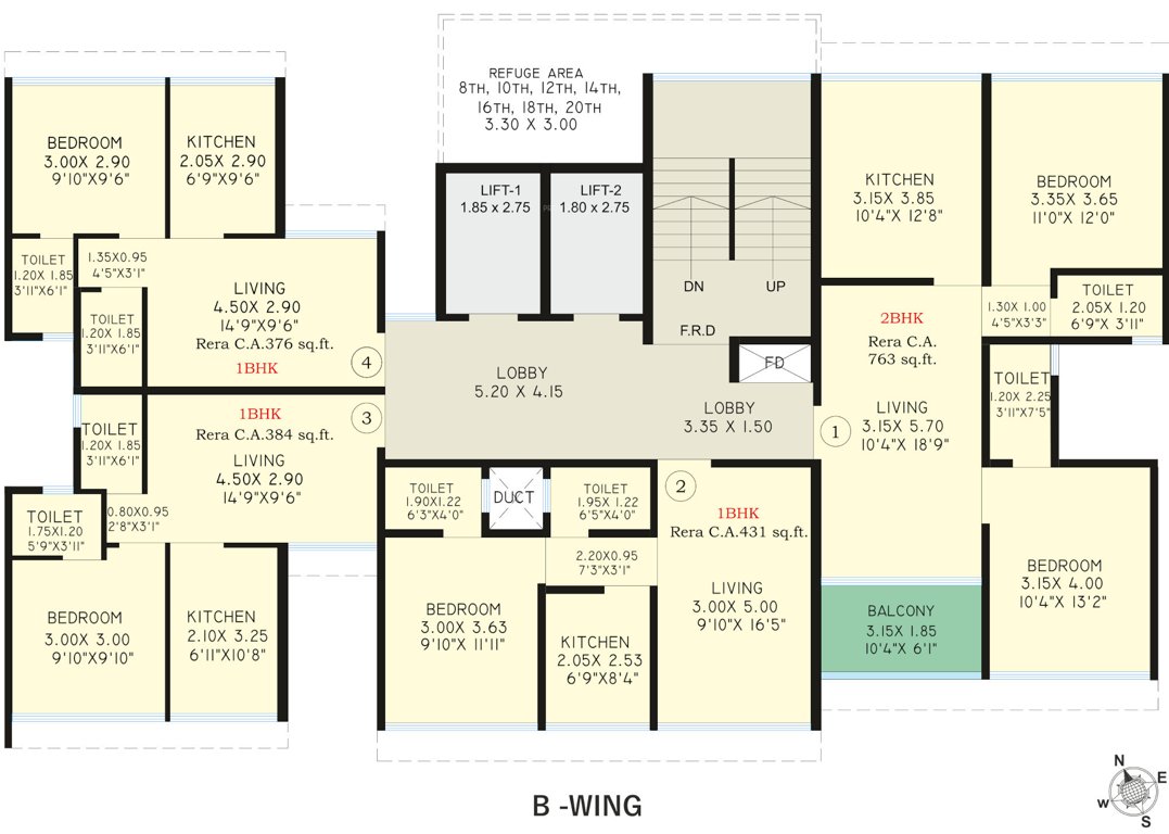  golf residences Safal Golf Residences B Wing Cluster Plan