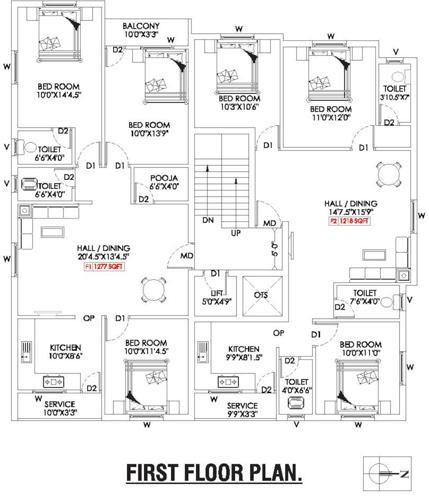  sri-geetham Vishnu Sri Geetham Cluster Plan for 1st Floor