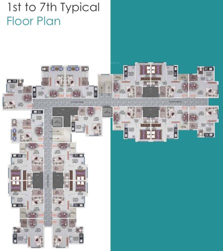  krishna-valley-phase-i Krishna Valley Phase I Cluster Plan from 1st to 7th Floor