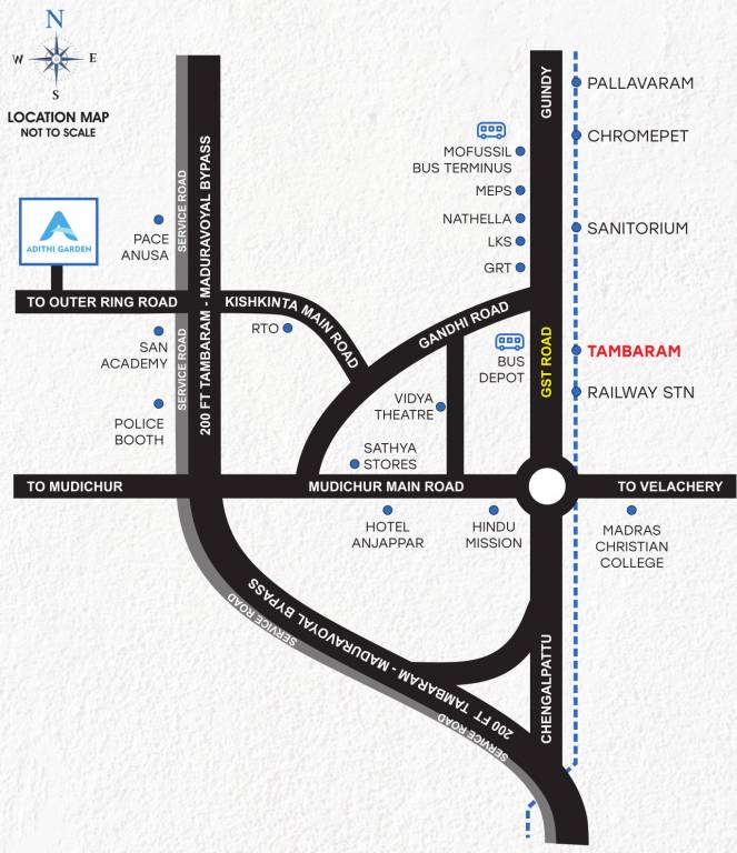  adithi garden Location Plan