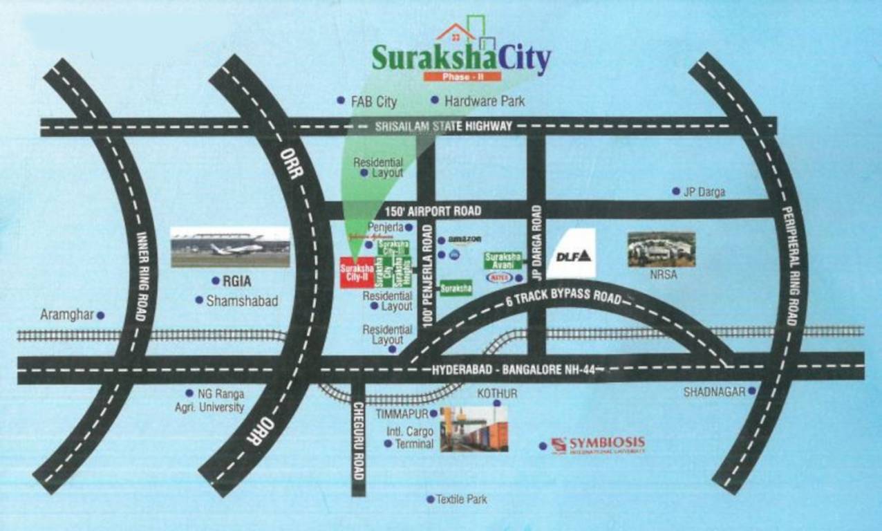  suraksha city2 Location Plan