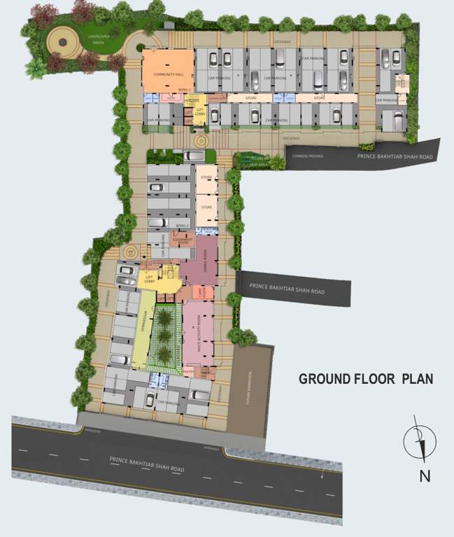  the levelz the villament life Wing 1 & Wing 2 Cluster Plan for ground Floor